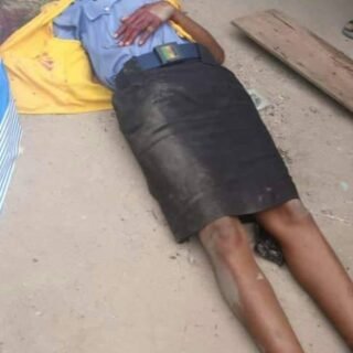#COVID_19 : Female Police Officer Killed In Rivers State By TaskForce Enforcing LockDown 27 EWTjGj XQAE419b