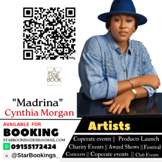 CYNTHIA MORGAN SIGNS NEW BOOKING DEAL WITH STAR BOOKING 21 cynthia